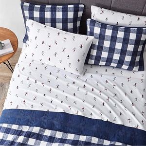Eddie Bauer Queen Sheets 100% Cotton Flannel Set